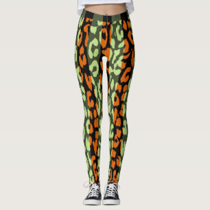 Leggings Motif coloré de peau de léopard #13