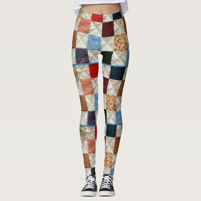 Leggings Motif coloré d'édredon (Devant)