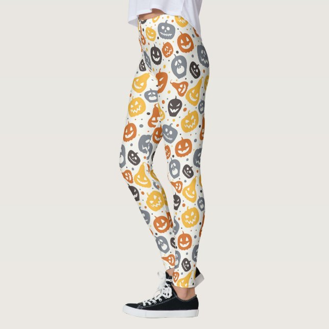 Leggings Motif coloré Jack-O'-Lantern (Gauche)