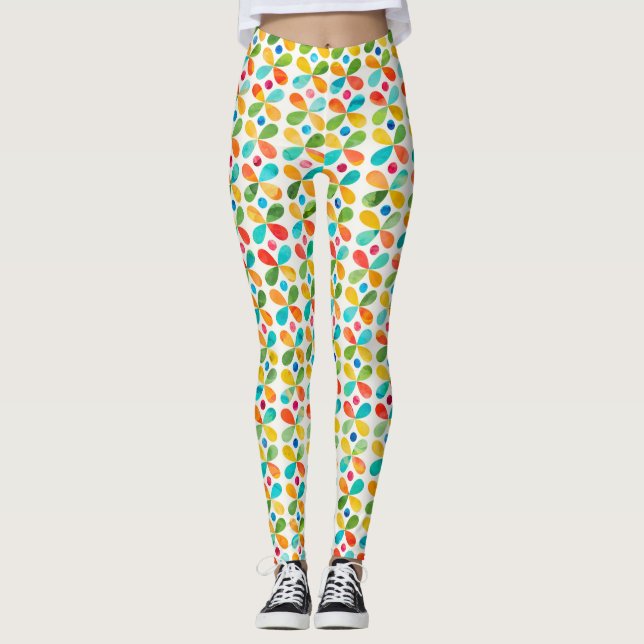 Leggings Motif couleur aquarelle (Devant)