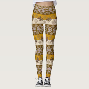 Leggings Motif d'Afrique ethnique avec des symboles Adinkra