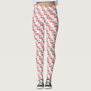 Leggings Motif damier boule de disco cerise