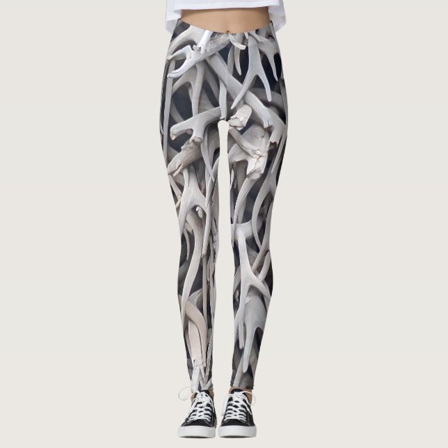 Leggings Motif d'andouillers d'élans (Devant)