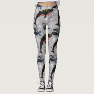 Leggings Motif d'animaux aquatiques   vie sous-marine océan