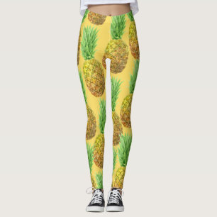Leggings Motif d'aquarelle ananas
