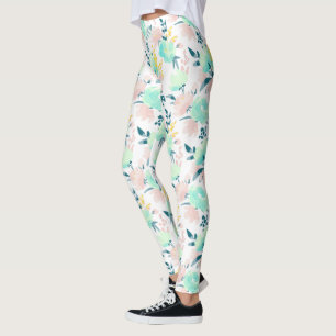 Leggings Motif d'aquarelle florale