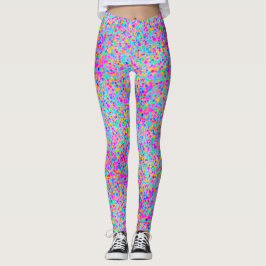 Leggings Motif d'aquarelle Pois Abstrait