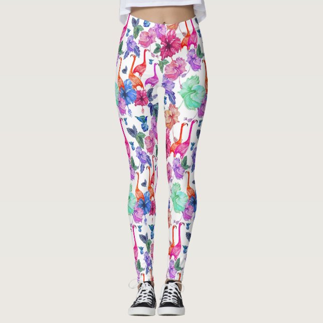 Leggings Motif d'aquarelle tropicale (Devant)