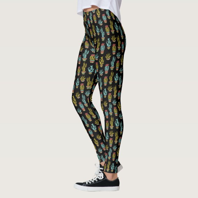 Leggings Motif Dark Grunge Cactus (Gauche)