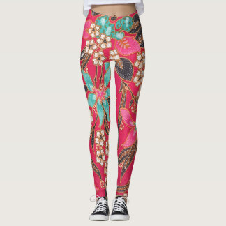 Leggings Motif d'art batik indonésien