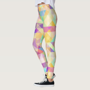 Leggings Motif d'art bleu turquoise bleu rose