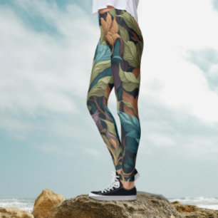 Leggings Motif d'art rétro vintage victorien William Morris