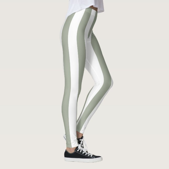 Leggings Motif de bande blanche (Droite)