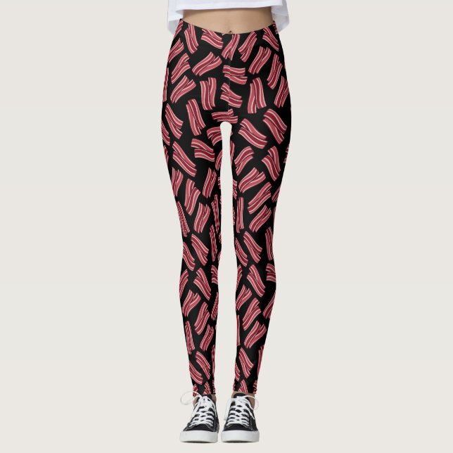 Leggings Motif de bandes de lard (Devant)