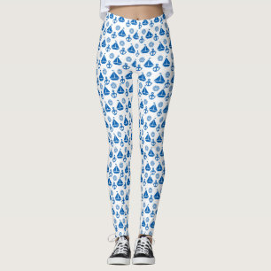 Leggings Motif de bateau à voile de bande dessinée