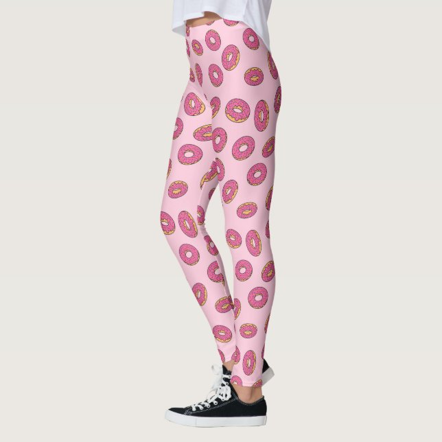 Leggings Motif de beigne rose (Gauche)