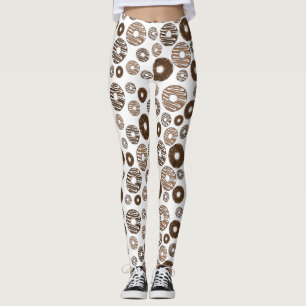 Leggings Motif de beignes, beignets de chocolat, beignets d