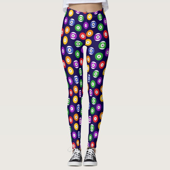 Leggings Motif de billard du billard du billard du billard (Devant)