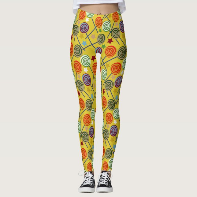 Leggings Motif de bonbons | motif Lollies | lollipop 30 (Devant)