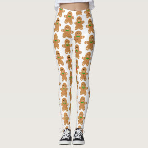 Leggings Motif de bonhomme en pain d'épice