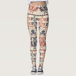 Leggings Motif de broderie palestinienne, motif des