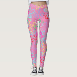 Leggings motif de bulle 02.b Pink BG