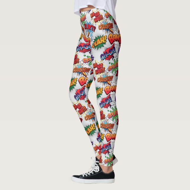 Leggings Motif de bulle Superhero (Gauche)