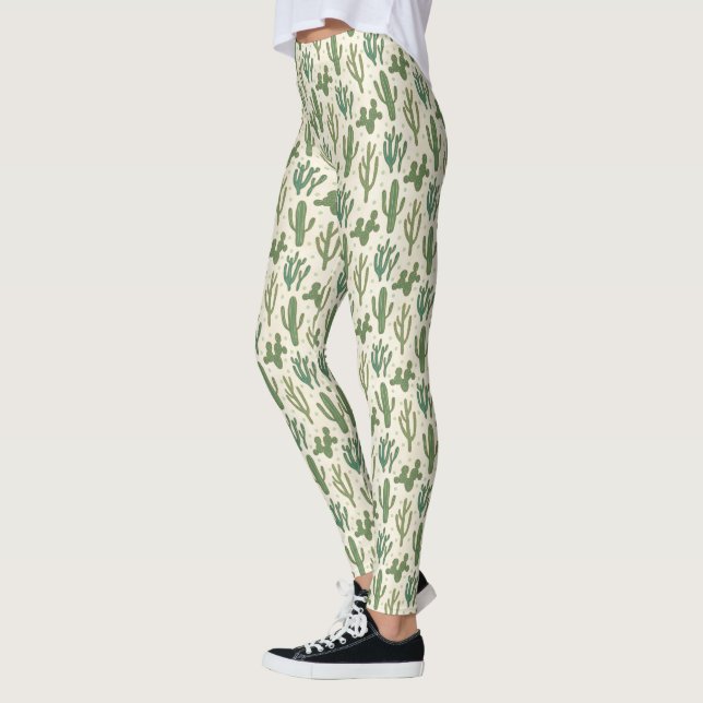 Leggings Motif de cactus de désert d'étape | de Geo de (Gauche)