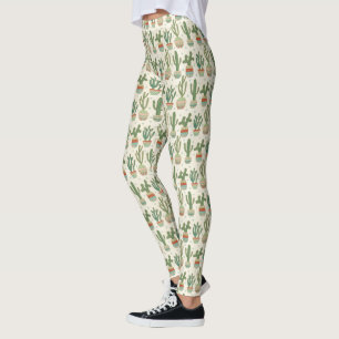 Leggings Motif de cactus d'étape   de Geo de sud-ouest