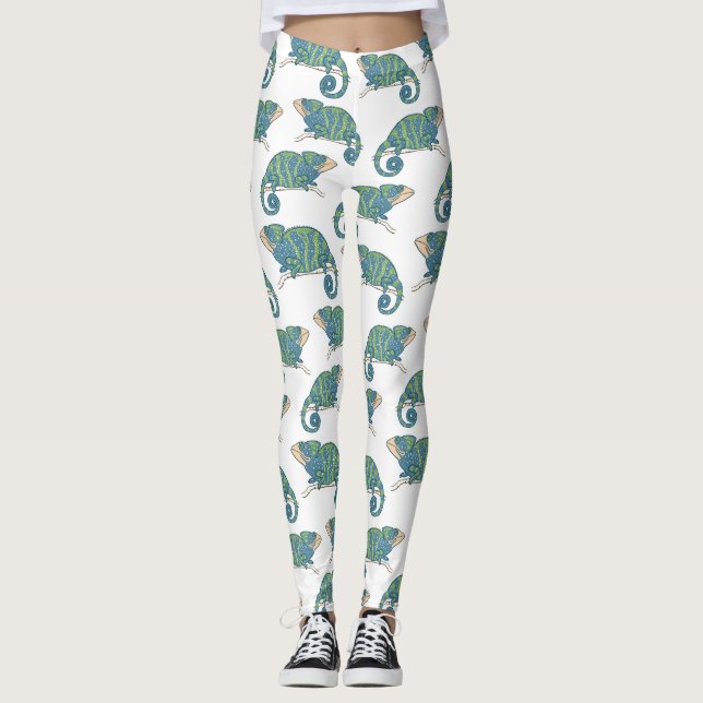 Leggings Motif de caméléon (Devant)
