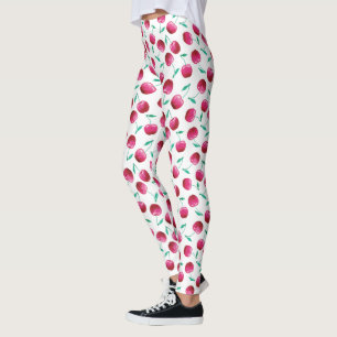 Leggings Motif de cerise aquarelle