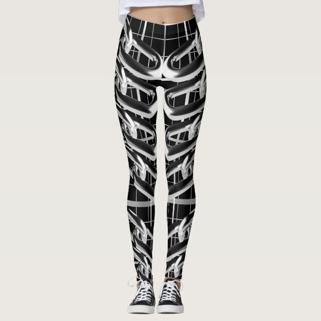 Leggings Motif de chaîne métallique (Devant)