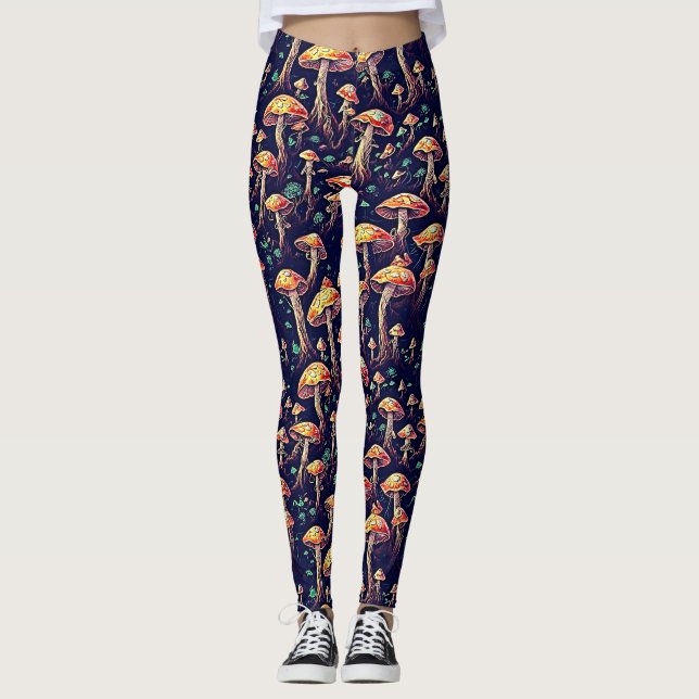 Leggings Motif de champignons (Devant)