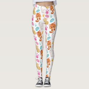 Leggings Motif De Chats, Chats Mignons, Kitty, Chatons, Paw