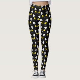 Leggings Motif de chats noirs de Halloween
