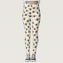 Leggings Motif de chauves-souris d'Halloween Kawaii avec de