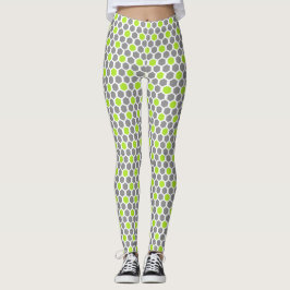 Leggings Motif de chaux et d'hexagone gris