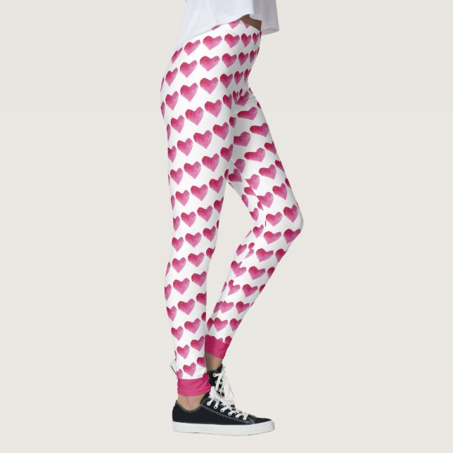 Leggings Motif de coeur aquarelle (Droite)