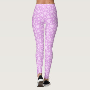 Leggings Motif de coeur rose