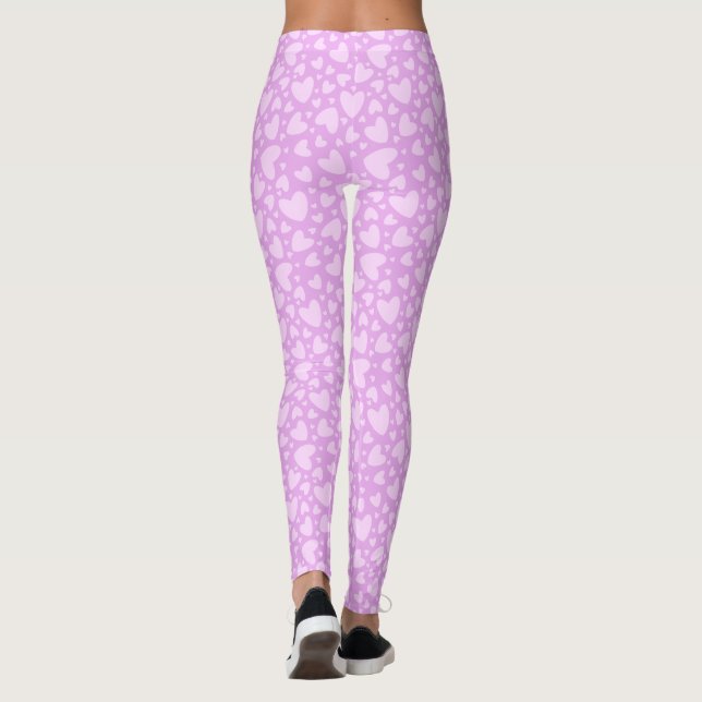 Leggings Motif de coeur rose (Dos)
