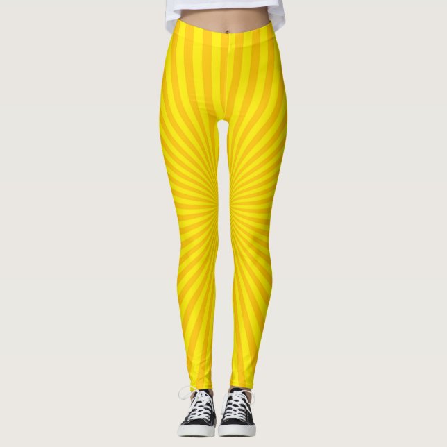 Leggings Motif de démarrage jaune (Devant)
