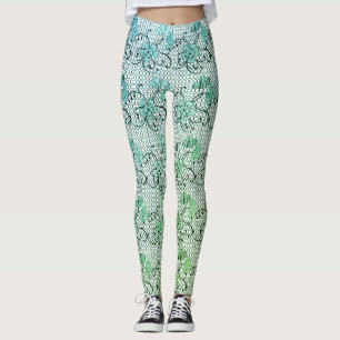 Leggings Motif de dentelle florale