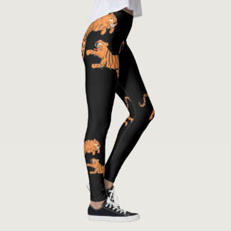 Leggings Motif de design d'impression d'animal Tigre noir