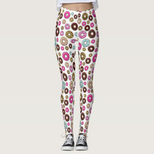 Leggings Motif De Donuts, Donuts Colorés, Saupoudrages