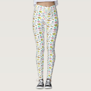 Leggings motif de doodle d'été