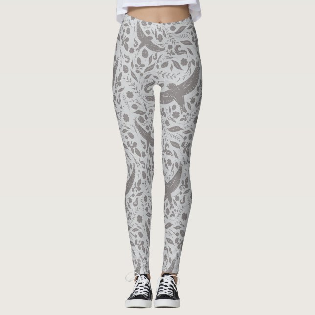 Leggings Motif de faucons couleur personnalisé (Devant)
