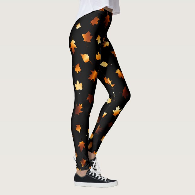 Leggings Motif de feuille d'automne (Droite)
