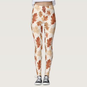 Leggings Motif de feuille d'automne confortable