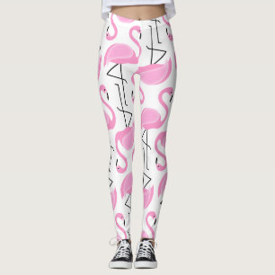Leggings Motif de Flamant rose peint par rose