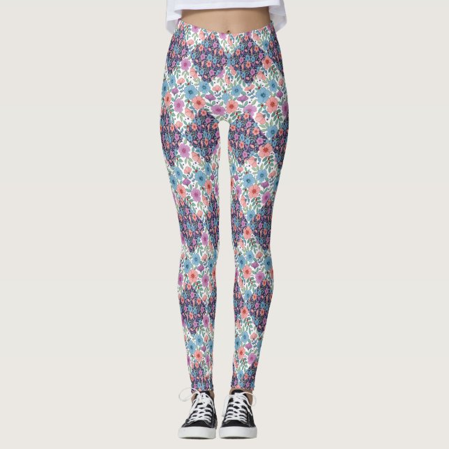 Leggings motif de fleurs (Devant)